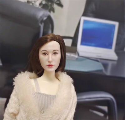1/6 Asia  star  liu xin yu  Expression Head Sculpt Fit 12'' PH TBL Pale Figure