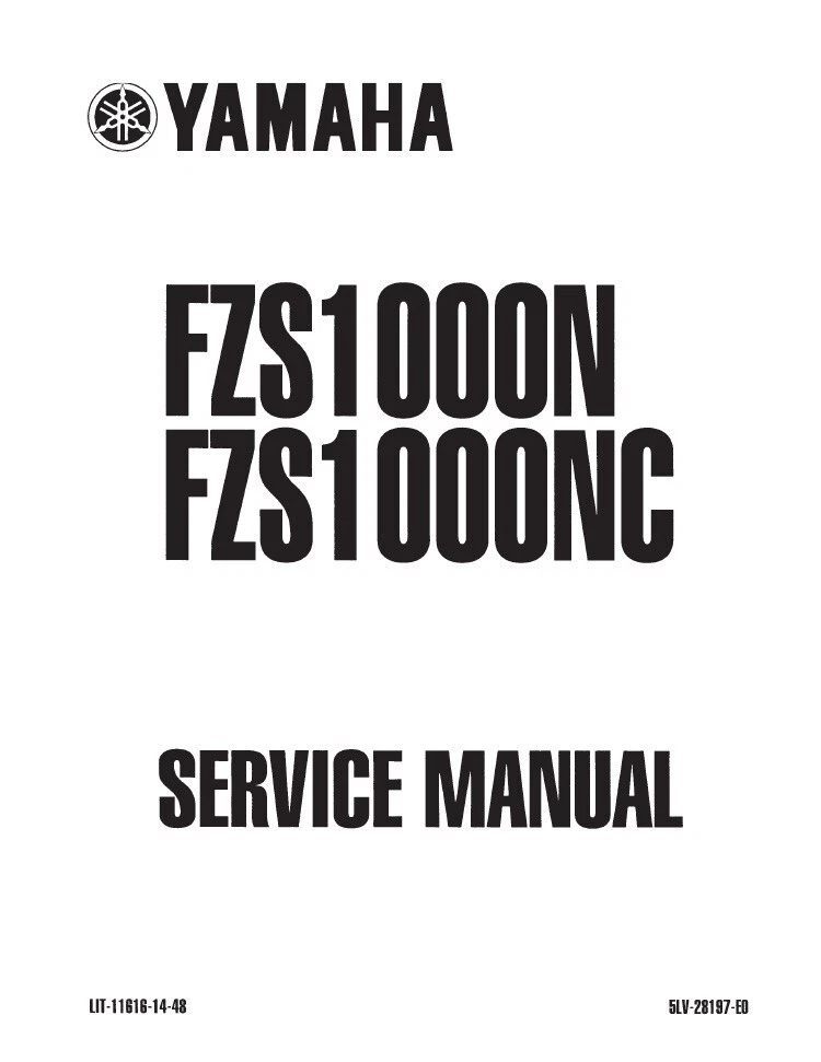 YAMAHA FZ1/FZ1 FAZER サービスマニュアル Yamaha 2009 FZ1 Fazer Service Manual