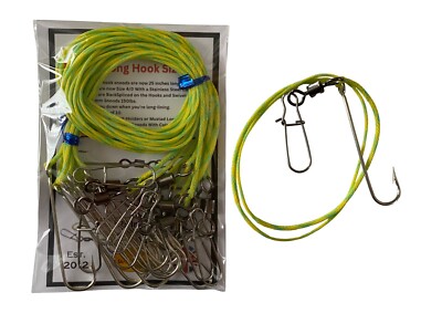 Longline Da Pesca In Mare 240 Piedi Con 40 Snodi E Ami Mustad Misura 4/0 - Art-Tackle-uk