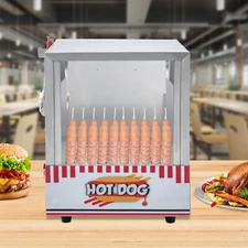 New 96 Hot Dogs Electric Hot Dog Warmer 500W Large Commercial Hot Dog Steamer
