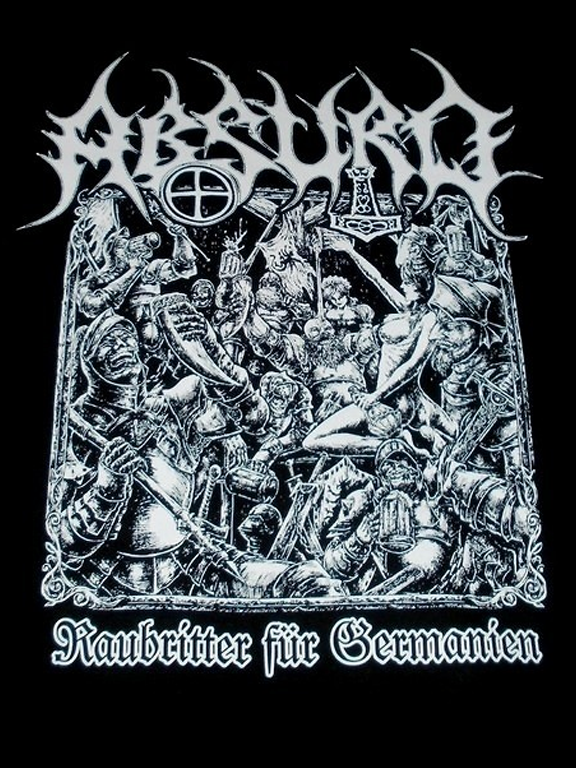 ABSURD Raubritter T-Shirt Short Sleeve Cotton Black Men All Size S