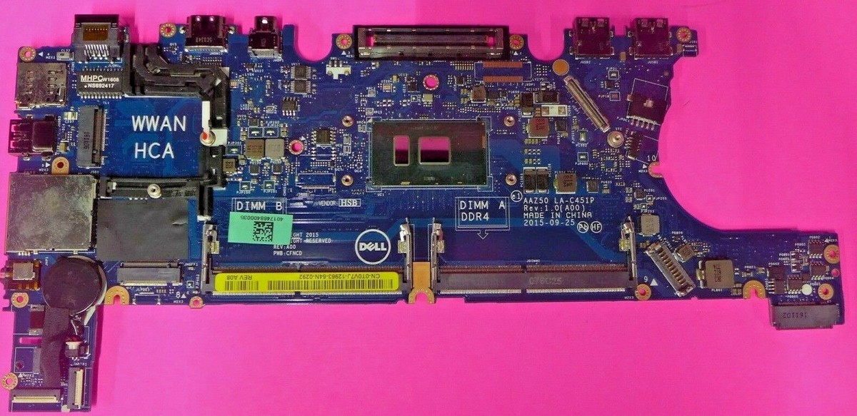 Genuine Dell Latitude E7270 Motherboard i7-6600U DDR4 LA Genuine Dell Latitude E7270 Motherboard i7-6600U DDR4 LA