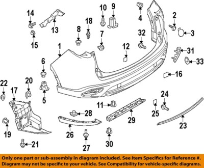 Mazda B33J51833 Genuine OEM Factory Original Spoiler End Rivet for