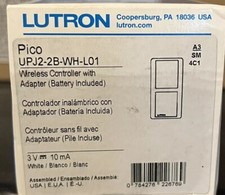 Lutron Pico UPJ2-2B-WH-L01  Wireless Controller with Adapter Battery included 
