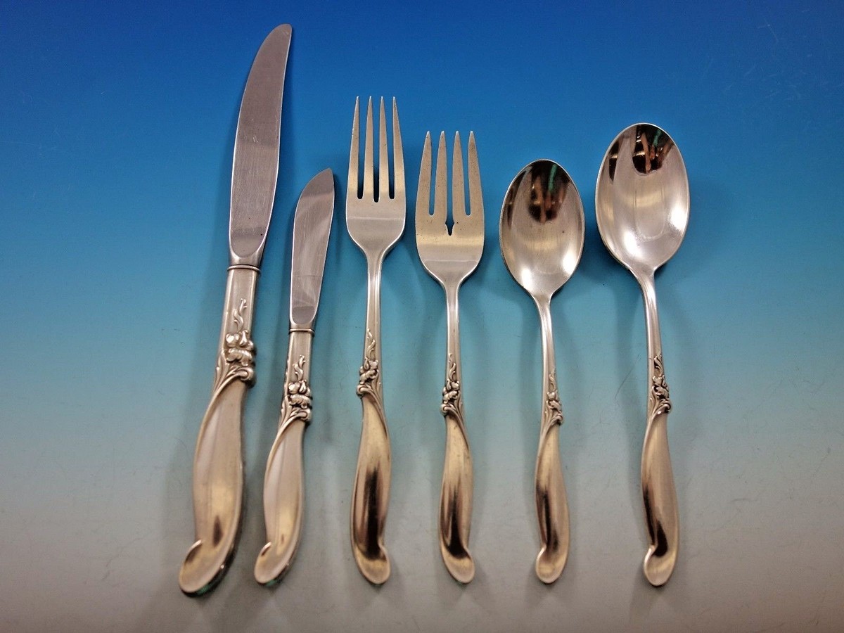 Silver Melody by International Sterling Silver Flatware Set for 8