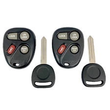 2 New Replacement Keyless Remote Fobs +Keys 4 Button Rear 2X KOBLEAR1XT 15043458