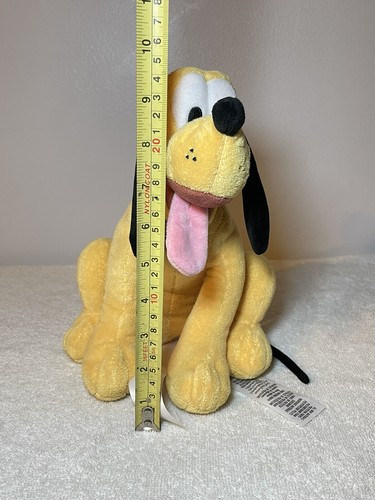 Disney Store Pluto Plush Stuffed Animal Mickey’s Dog Green Collar Sitting - Picture 6 of 6