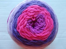Bernat Pop self-striping yarn, Violet Vision, 1 cake  (280 yds)
