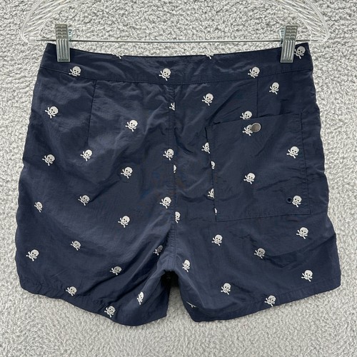 John Varvatos Shorts Herren 33 passt 28 Crossbones Skulls gefüttert Schwimmbad Shorts - Bild 9 von 13