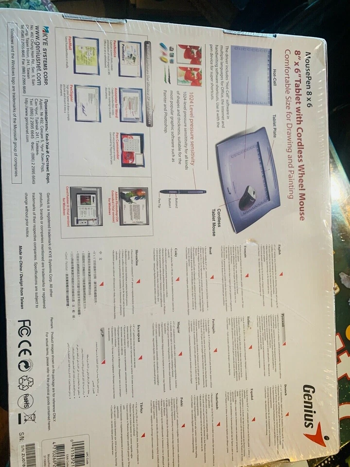 GENIUS MousePen 8x6 Graphic Tablet Home Office Draw Paint BRAND NEW! - Image 2 of 2