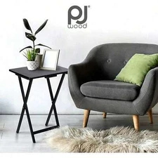 Wood Fully Assembled Small Lightweight Adjustable And Portable TV Tray 