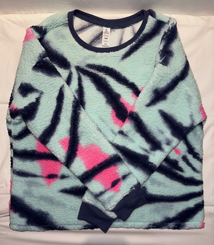 Justice 2 piece Sherpa Tie Dye PJ Set Girls Size 14P (NWT) - Picture 5 of 13