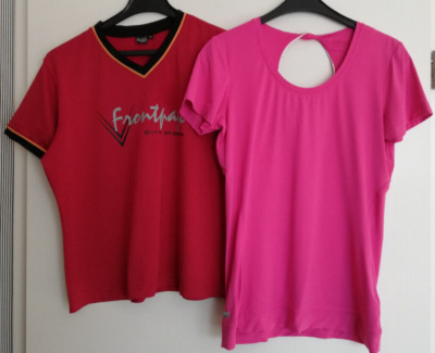 Zwei Sport-Shirts, pink / Größe L / Esprit, dunkelrot / Größe 42 / Frontpage