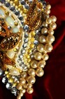  GOLDEN PEARL elaborate handmade rhinestone crystal CHARLES MONIZ mask masque — photo 6