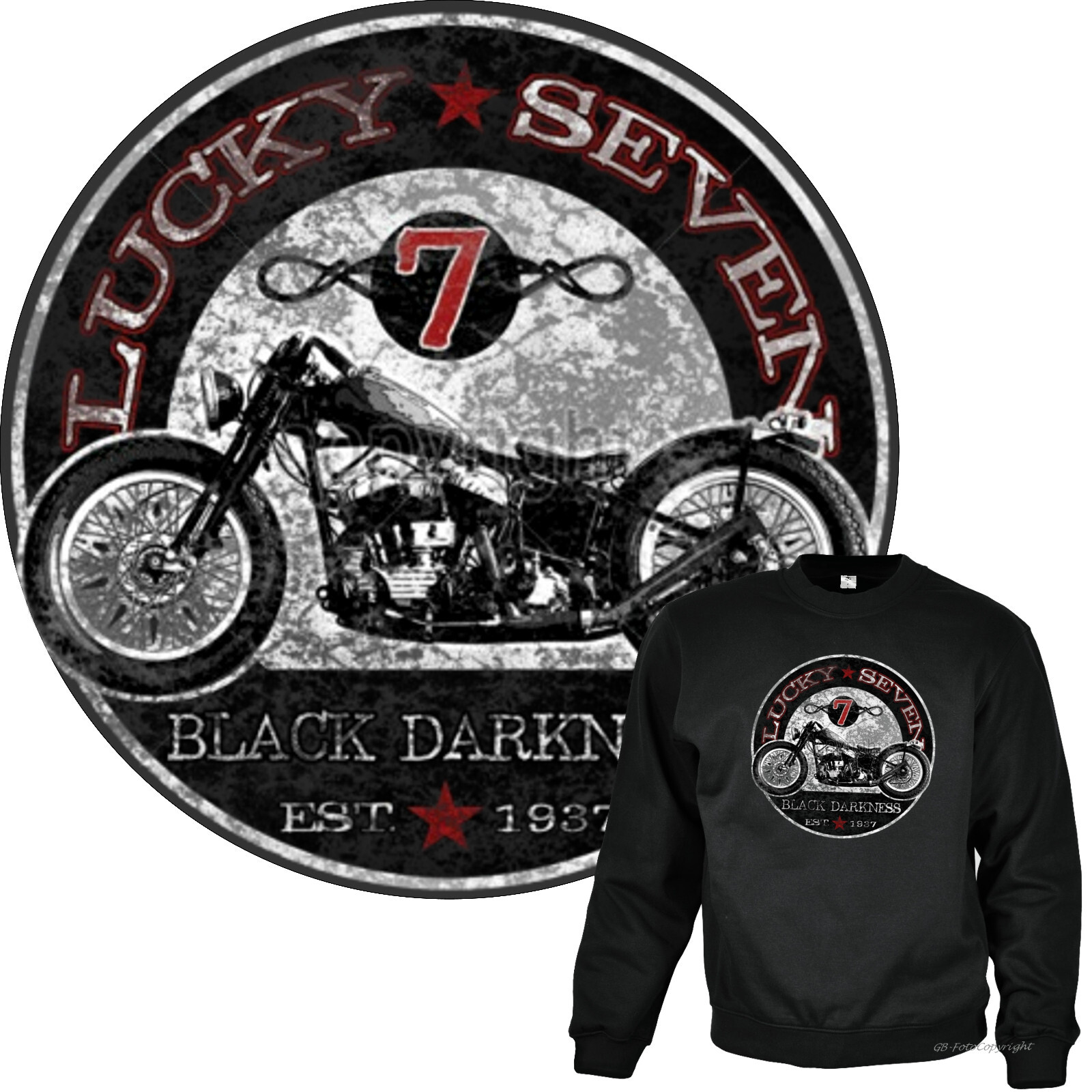 Biker SweatShirt Motorcycle Vintage MotorBike Vintage Old School *4051