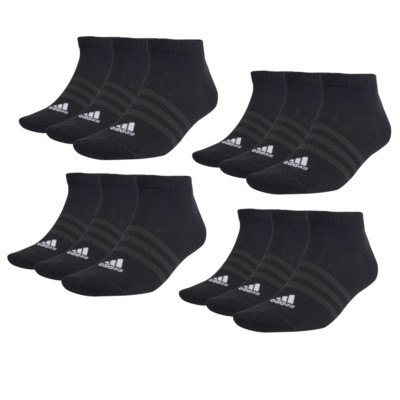 12 Paar adidas Sneaker Socken Thin & Light Sportswear Low-Cut schwarz Multipack
