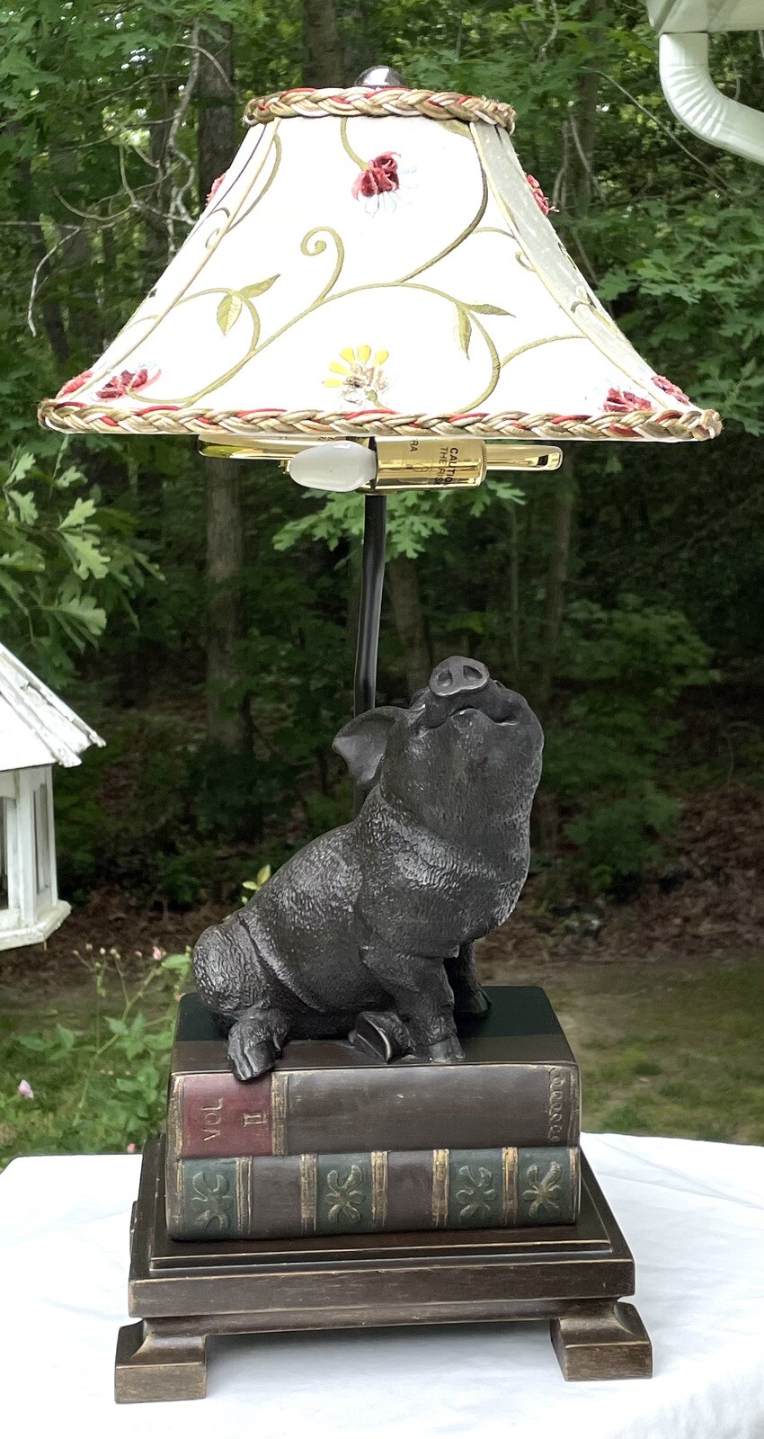 Frederick Cooper Pig Bronze Lamp Whimsical