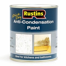 Image of Rustins Quick Dry AntiCondensation Paint Matt WHITE 250ML 500ML 1L