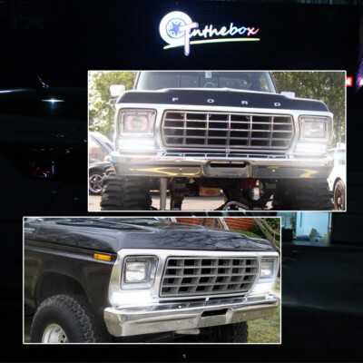 2X Clear Switchback LED DRL Signal Light For 73-79 Ford F-150 - Foto 12
