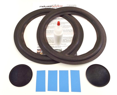 Acoustic Research AR-2ax 10'' Woofer Refoam Kit Speaker Foam Repair w/ Dust Caps!