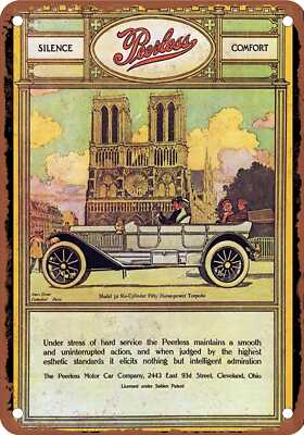 METAL SIGN - 1911 Peerless Vintage Ad 01 - Old Retro Rusty Look