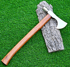 High Polish Tactical AXE Hatchet Tomahawk - Hand Forged Carbon Steel w Seath 634