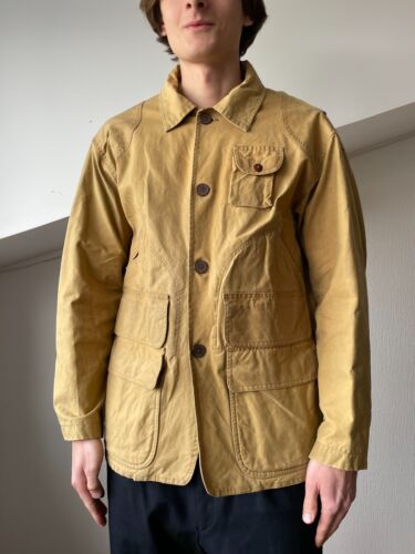 Manteau veste homme vintage années 90 RALPH LAUREN cire utilitaire de chasse champ de travail M - Photo 1 sur 10