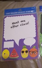 New Dry Erase Locker Magnet 8.5" X 11" Paper Craft Brand fruits Free shipping