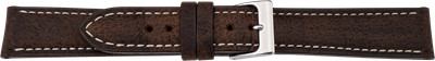 PREMIUM Lederuhrarmband Antilope dunkelbraun - Handgefertigt