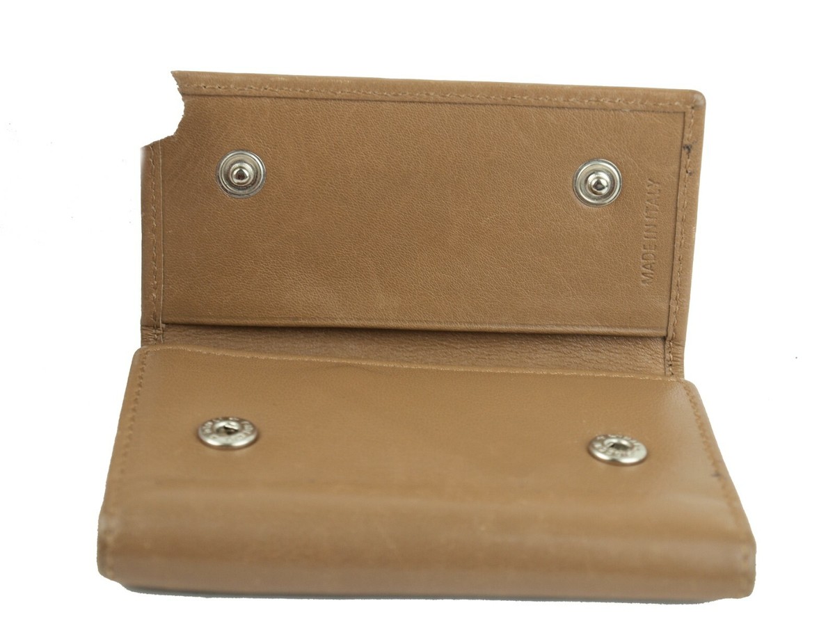 PRADA Brown Leather 6 Hooks Key Case Key Holder Key