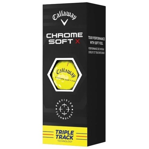 Callaway Chrome Soft X Triple Track Golf Balls 2022 - Yellow - Picture 2 of 6