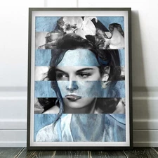 Picasso's Woman with a Helmet of Hair & Jane Russell - Poster Canvas Artwork