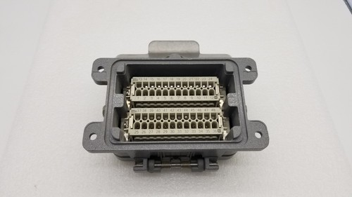 Harting 093000480301 HAN 48B Base with plastic cover & 2 HAN24E-F Connectors - Picture 3 of 3
