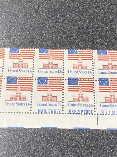 EFO: US 1622 Flagge über Independence Hall Platte Block von 20 - sehr cooler Artikel - Bild 4 von 5
