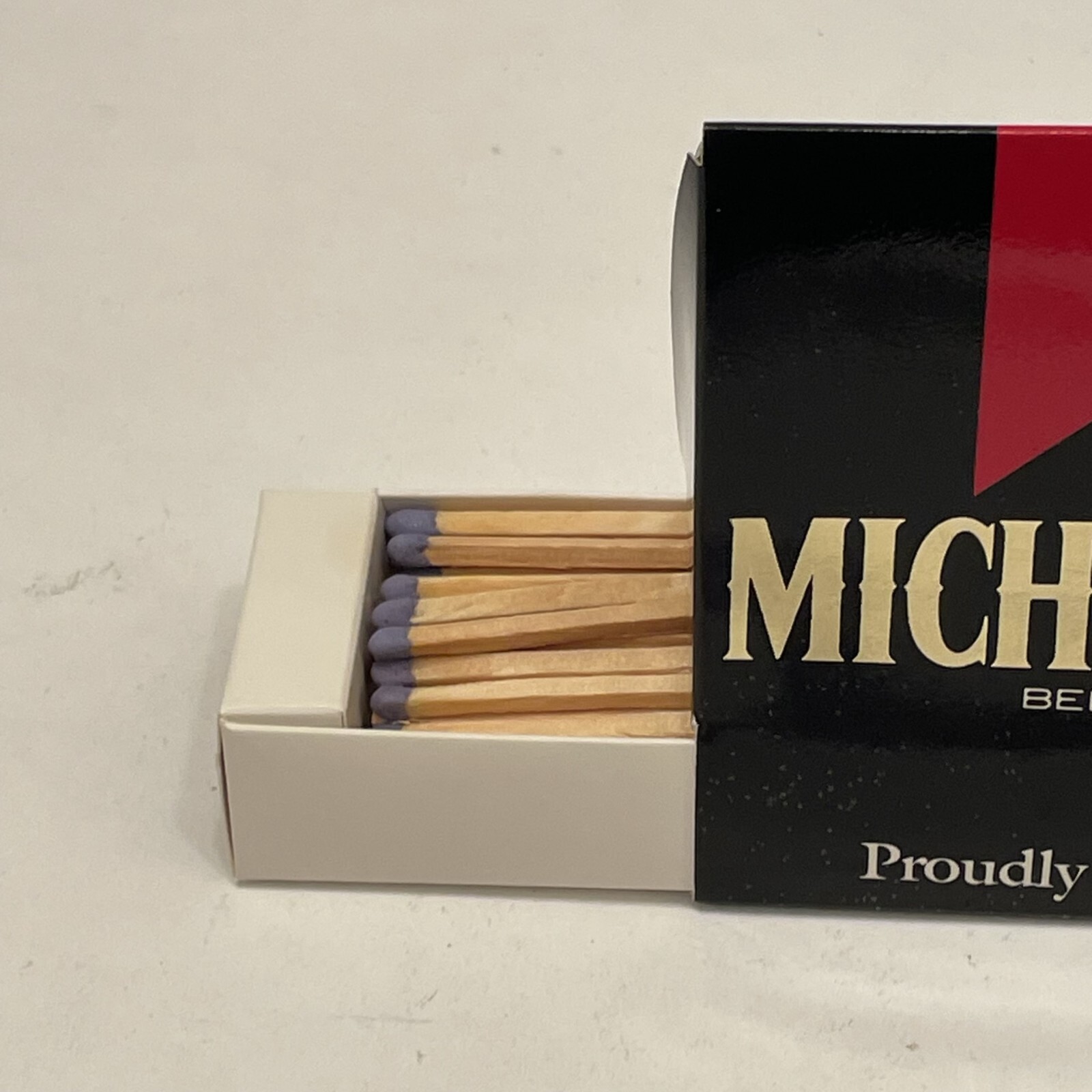 Michelob Beer Proudly Served Tabletop Bar Match Display/Match Box Advertising