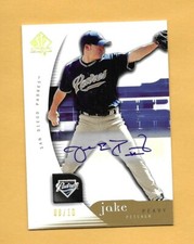 ONLY 1 ON! 2005 SP Authentic GOLD LIMITED AUTO # 45 JAKE PEAVY SAN DIEGO /10
