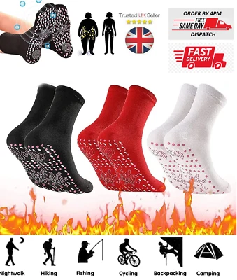 Self Heating Tourmaline Magnetic Therapy Socks Foot Pain Warm Circulation