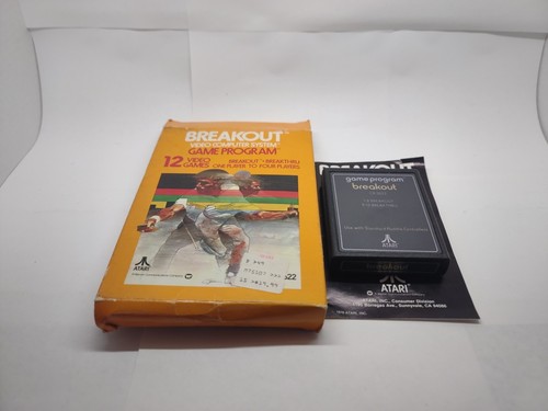Atari 2600 Breakout Video Game Cartridge 1978 Edition, Tested