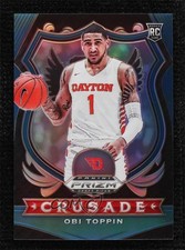 2020-21 Panini Prizm Draft Picks Crusade Blue Prizm 182/199 Obi Toppin #87 0hx3