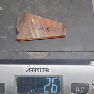 Brazil Agate Lapidary Slab 2 1/2 x 1 5/8 x 3/16 in 26g