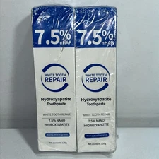 2 Sealed White Tooth Repair Toothpaste Mint, 120 G Each, Hydroxyapatite, Slight