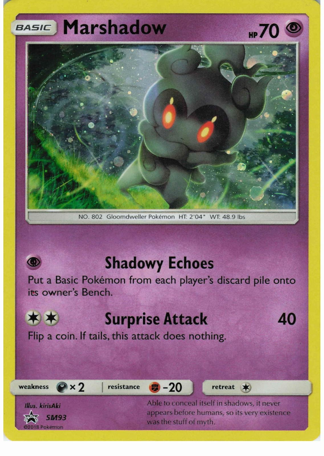 Marshadow - SM93 Holo Promo Sun & Moon Promo Pokemon Lightly Played