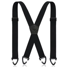 X Back Hidden Suspender 1.5 Inches Under Clothing Heavy Duty Work Suspenders for