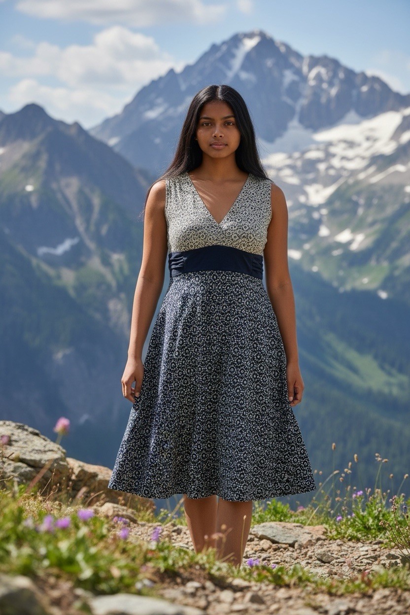 Patagonia Women's M Blue Sleeveless Colorblock Geometric Margot Dress Casual