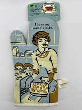 Blue Q Oven Mitt Pot Holder I Love My Kids Ki...