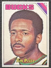 1975/76 TOPPS JIM PRICE (MILWAUKEE BUCKS) #107 EX+