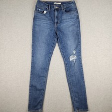 Levi's 721 High Rise Skinny Jeans Women's 29x30 Distressed Medium Wash Stretch