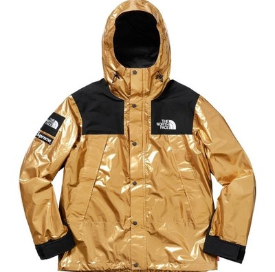 Supreme The North Face GOLD Metallic Mountain Parka Jacket TNF SS18 Large New