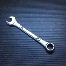 Vintage 1990s Drop Forged Wrench Combination Open Ended +Box Ring Spanner 10mm