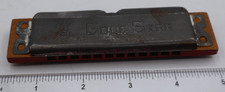 Vintage Gold Star Harmonica 10 Hole Mouth Organ Wood Comb Retro Collectible